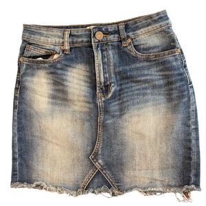 Indigo Rein distressed denim‎ skirt size 5 26